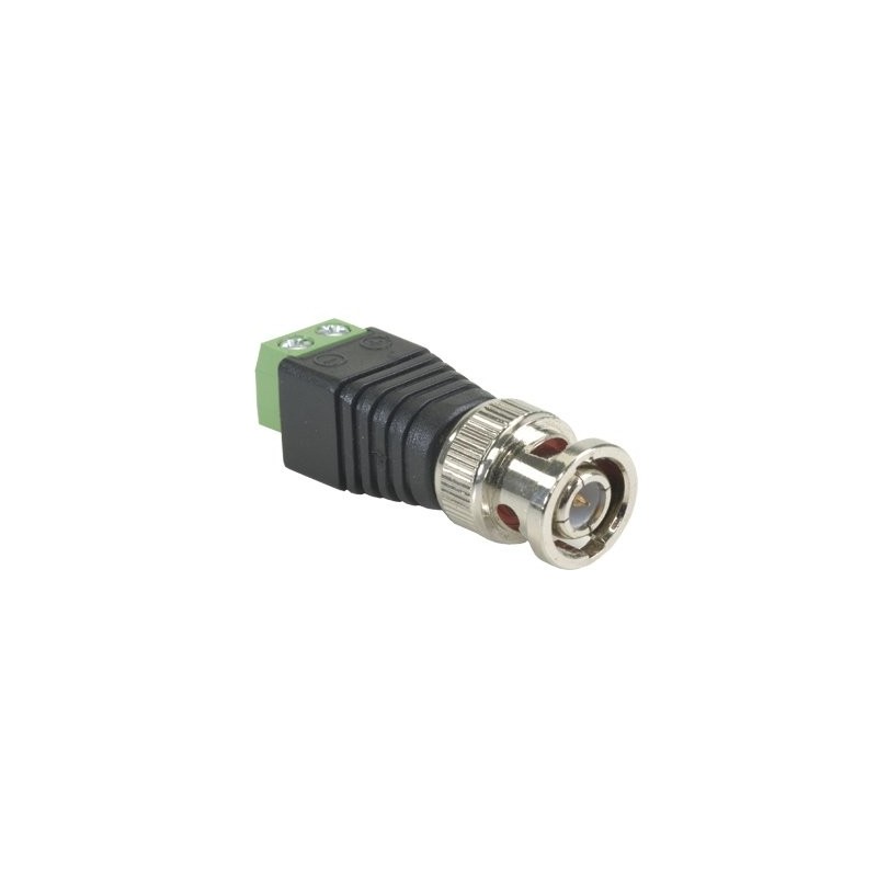 Conector de video BNC macho con salida +/- de 2 terminales