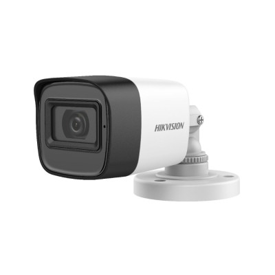 Cámara Bullet 4en1 2MP 2.8mm IR25m IP67 Audio Coaxial MIC Hikvision