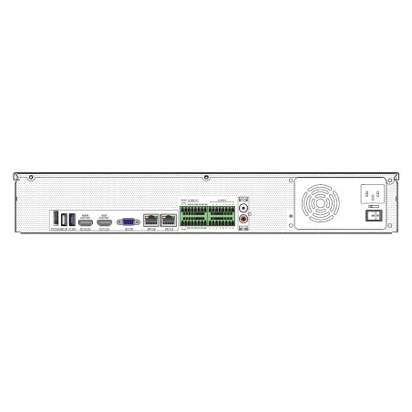 Grabador NVR IP 16CH 12MP 4HDD 160Mbps Audio Alarmas Facial