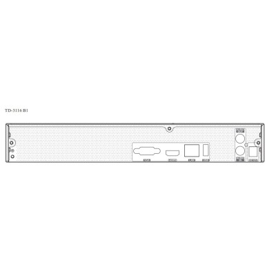 Grabador NVR IP 16CH 8MP Audio 1HDD TVT