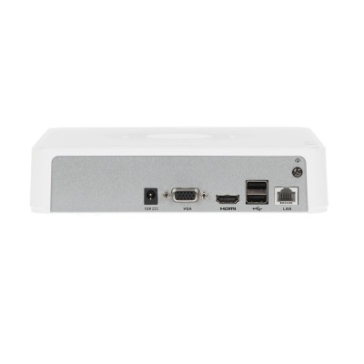 Grabador NVR IP 4CH 4MP 40/60Mbps mini 1U 1HDD HDMI/VGA simultáneas Hikvision