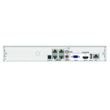 Grabador NVR IP 4CH 8MP 4CH PoE 1HDD VCA Facial Matrículas Perímetro