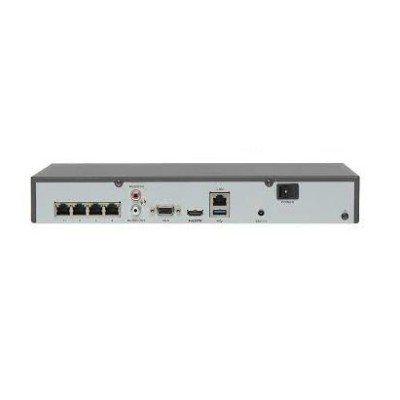 Grabador NVR IP 4CH 8MP 4PoE 40/80 Mbps 1HDD E/S Audio Motion Detection 2.0 Hikvision