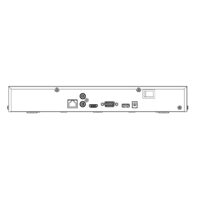 Grabador NVR IP 8CH 8MP 160/80 Mbps 1HDD E/S Audio Hikvision