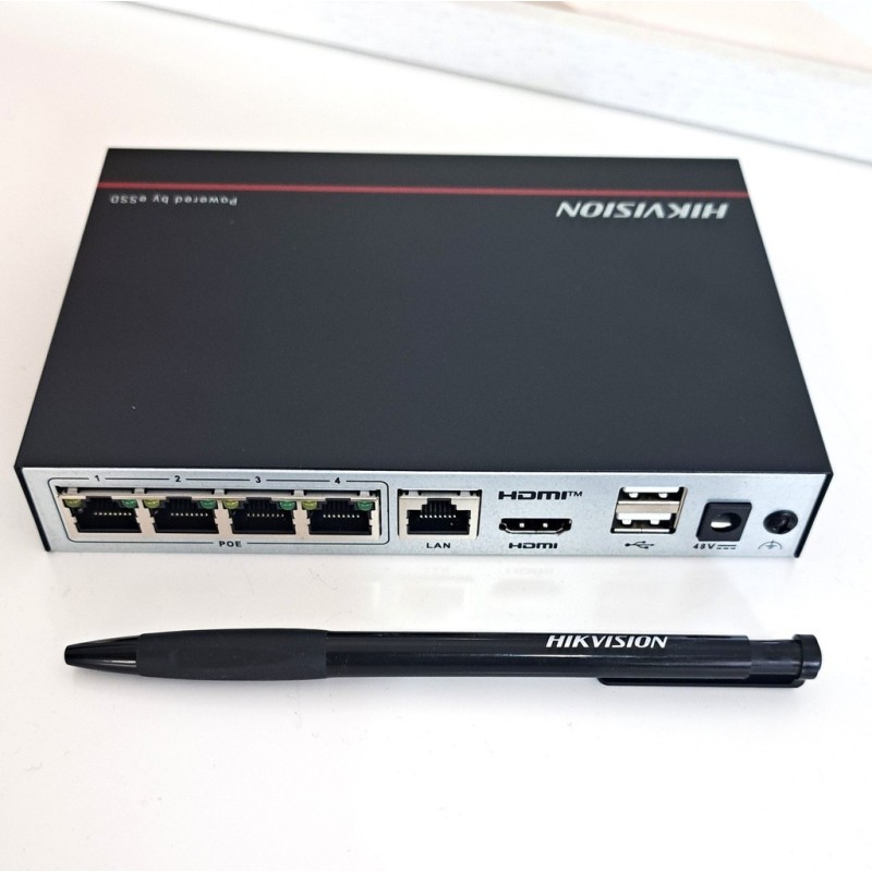 Grabador NVR para cámaras IP 4CH 4MP 4CH PoE Disco sólido eSSD 1 TB incluido