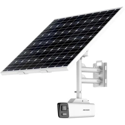 Kit Cámara Bullet IP 8MP 4mm 4G Energía Solar ColorVu 24/7 4K Clasificación personas/vehículos panel 80W Batería 30Ah (no inclui