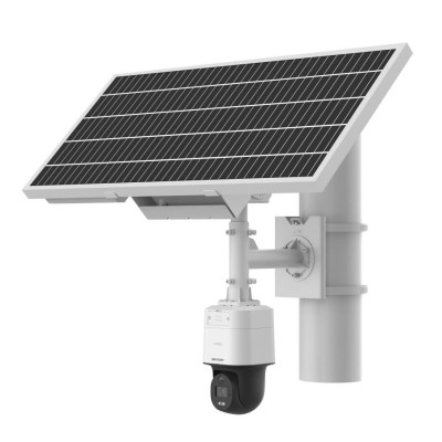 Kit de caméra PT solaire 4MP 4 mm ColorVu 24h/24 et 7j/7 4G lumière blanche 30 m