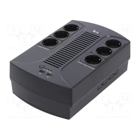 SAI tipo regleta de enchufes. 600VA / 360W. 6 enchufes