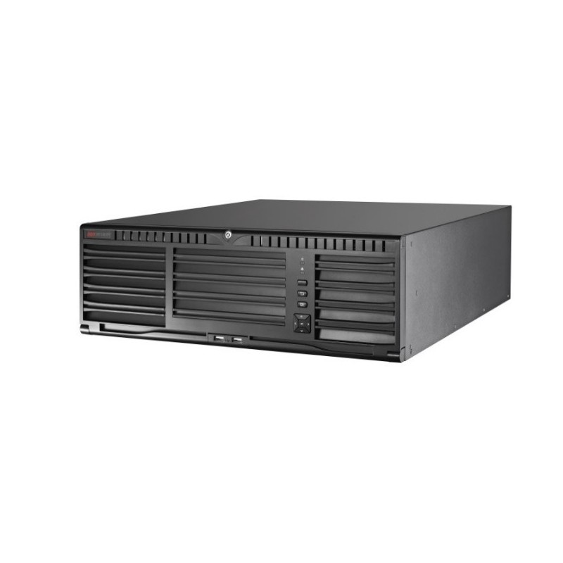 Súper NVR IP 128CH 4K 12MP 3U 576 Mbps 2XHDMI 1VGA 16HDD Admite Cámaras Conteo ANPR Fisheye Hikvision