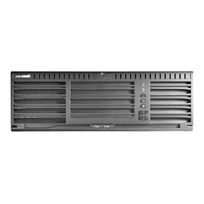 Súper NVR IP 128CH 4K 12MP 3U 576 Mbps 2XHDMI 1VGA 16HDD Admite Cámaras Conteo ANPR Fisheye Hikvision