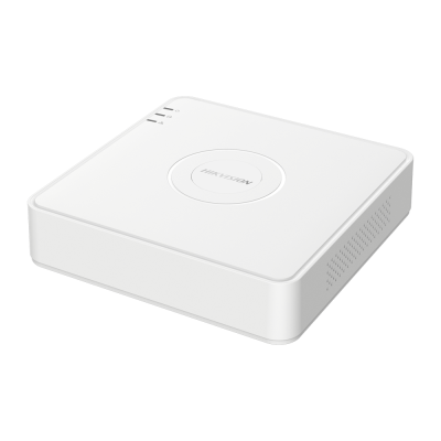Grabador NVR IP 4CH 4MP 40/60Mbps mini 1U 1HDD HDMI/VGA simultáneas Hikvision